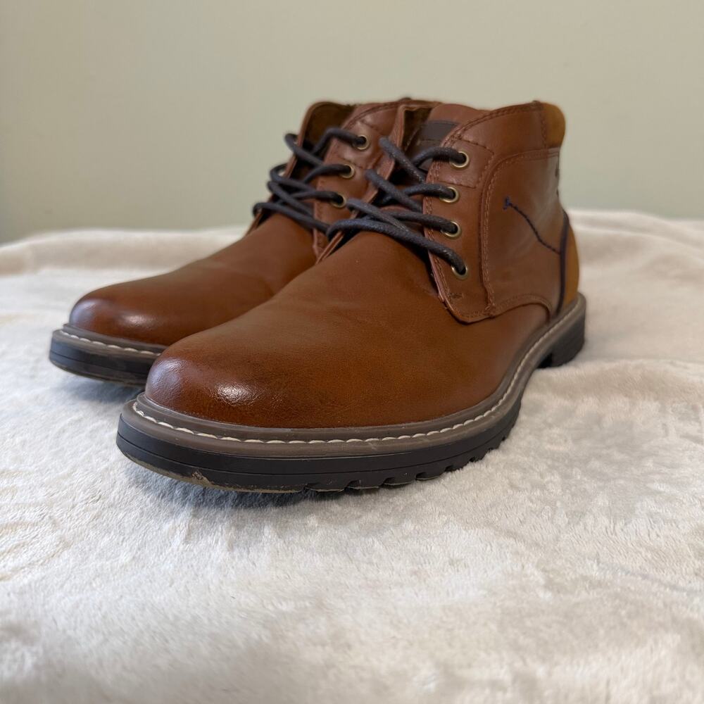 Bruno Marc Men’s 7 Fashion Chukka Boots Brown Stone Lace Up Business Casual